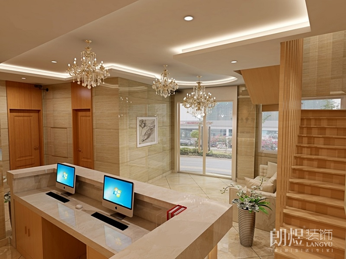 成都商務賓館裝修-門頭效果圖