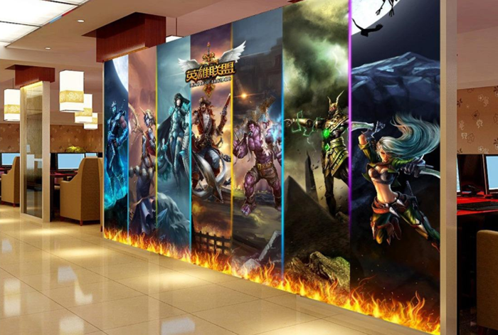 主題網咖墻面裝飾效果圖