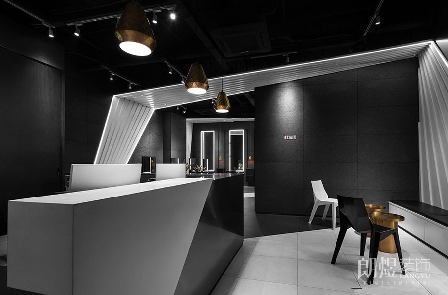 杜尚-復(fù)古發(fā)廊前臺裝修圖片