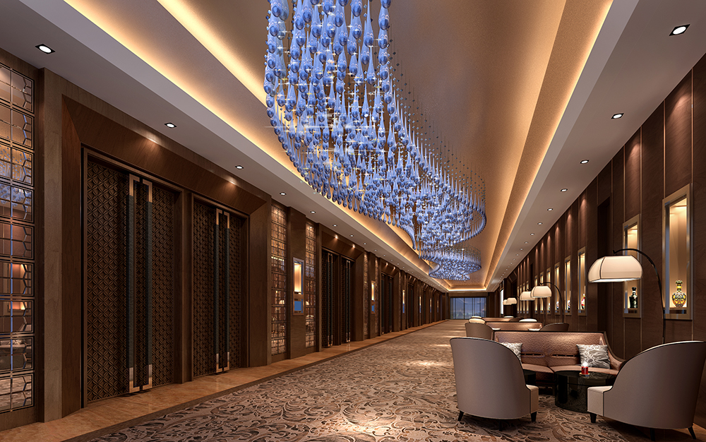 酒店宴會(huì)廳過(guò)道裝修效果圖