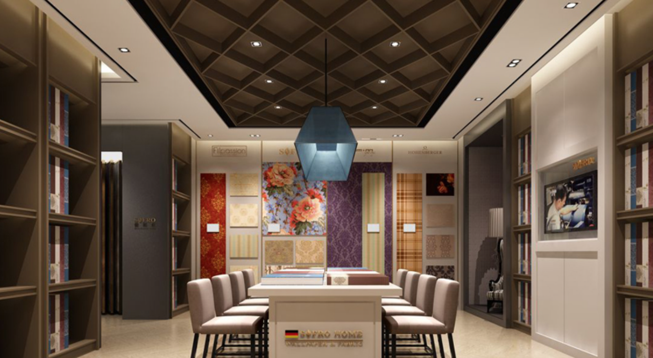 40-80平窗簾店展廳設(shè)計效果圖