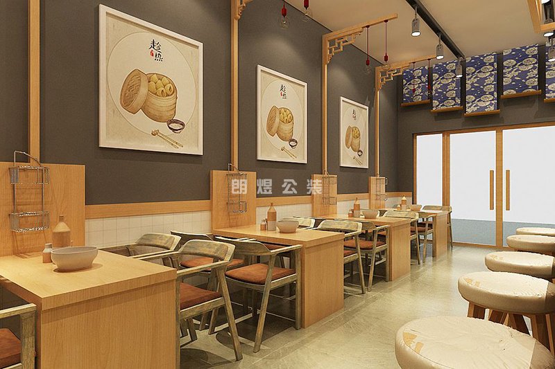 餐館墻面設計效果圖
