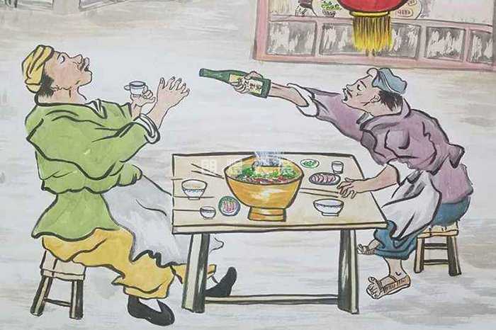 重慶火鍋店壁畫(huà)