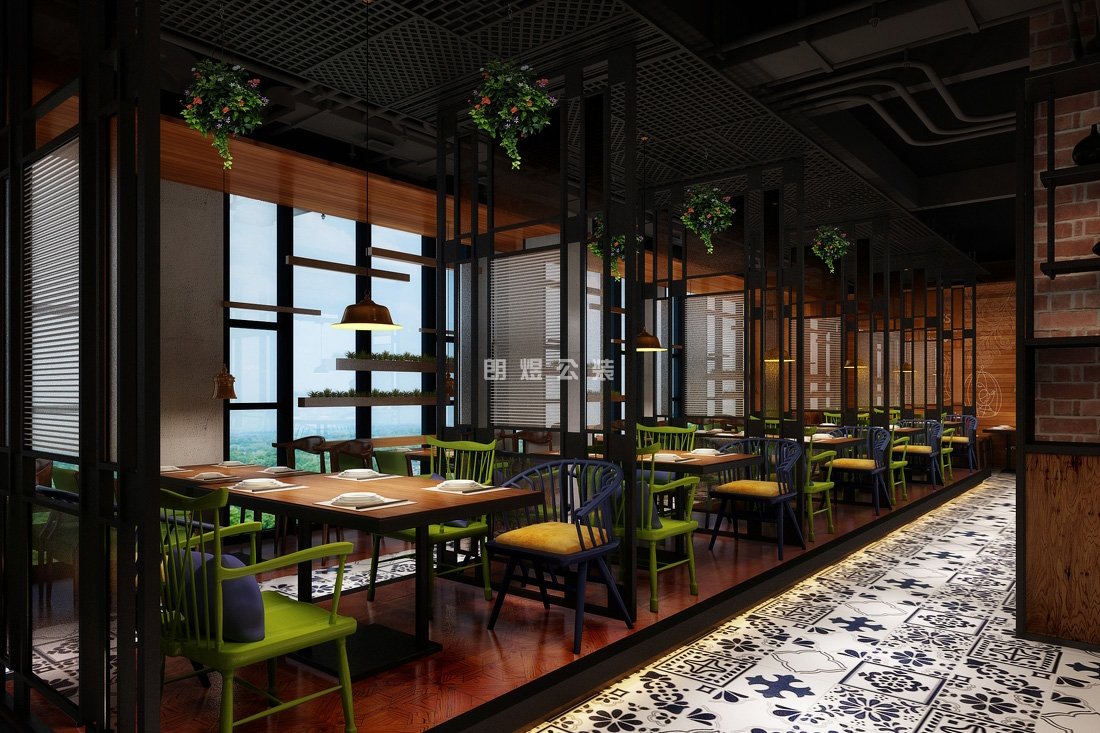工業(yè)風小型餐館裝修風格
