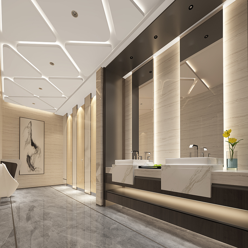 寫字辦公樓洗手間裝修設(shè)計效果圖