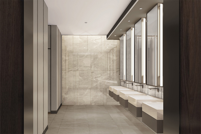 寫字樓辦公室廁所裝修布置方案效果圖