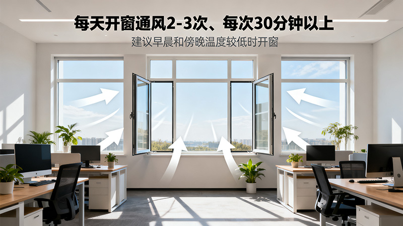 辦公室開窗通風(fēng)換氣除甲醛